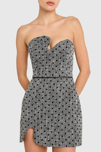 Amanda Uprichard - Puzzle Strapless Mini Dress