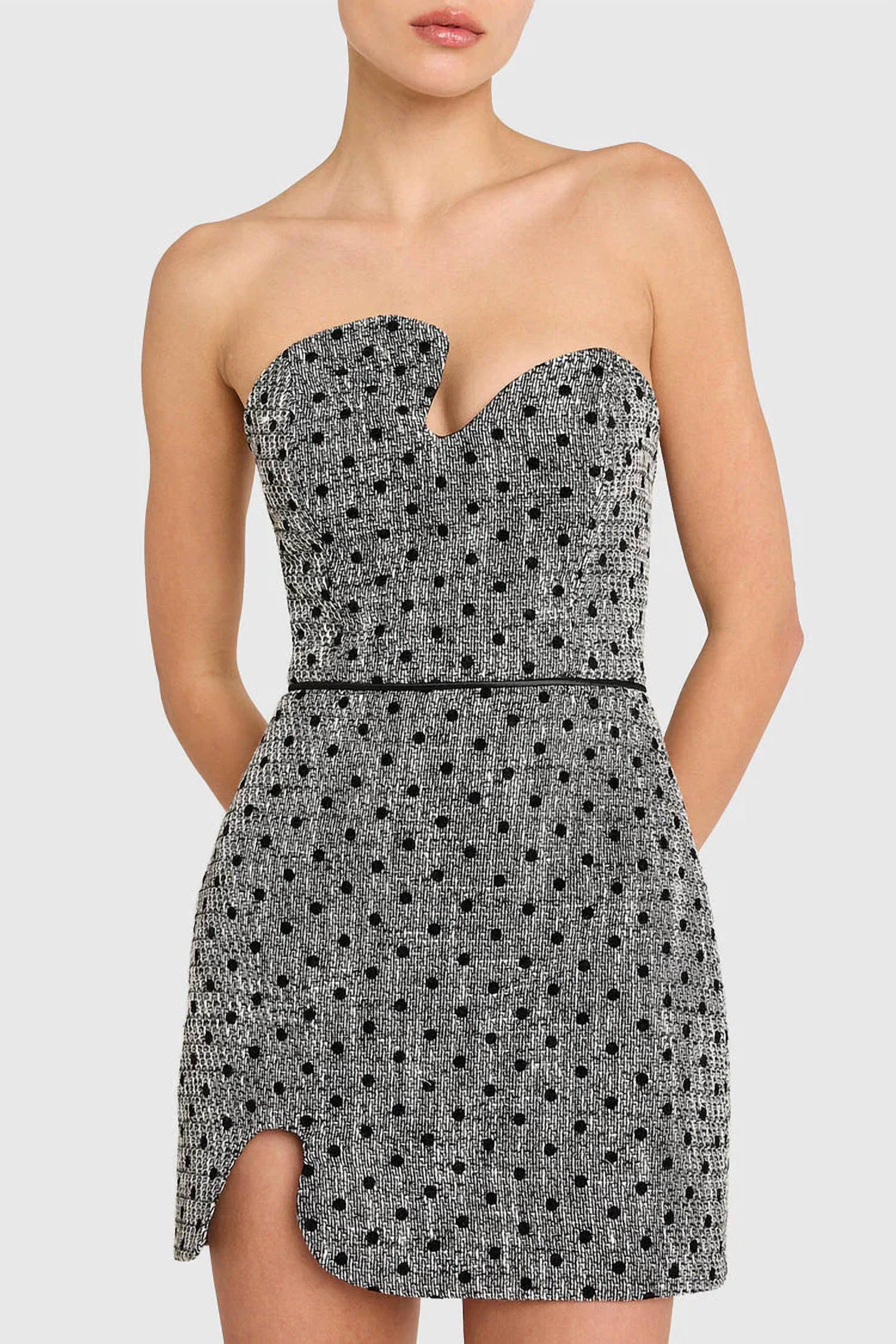 Amanda Uprichard - Puzzle Strapless Mini Dress
