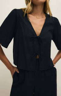 Z Supply - La Belle Linen Cropped Top