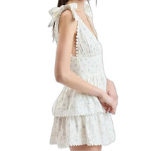 Sky To Moon - Printed Tie Strap Layered Mini Dress