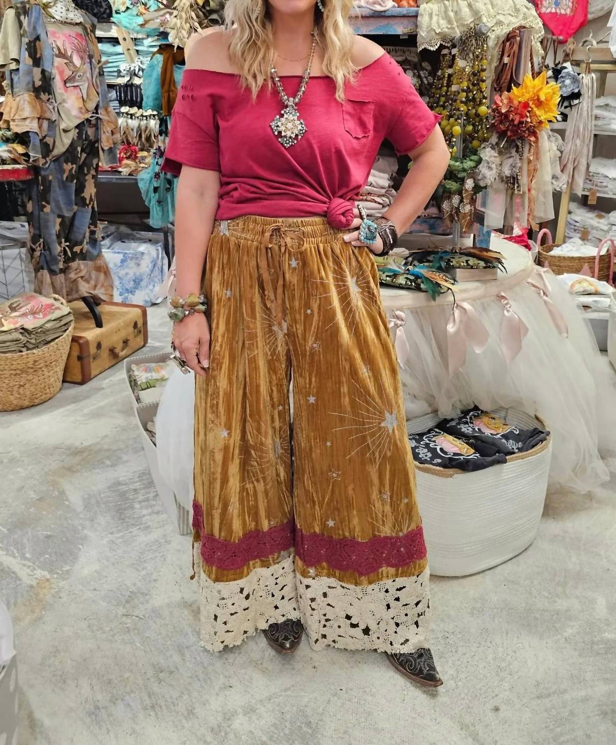 A Rare Bird - Crochet Flowers And Velvet Pantaloons