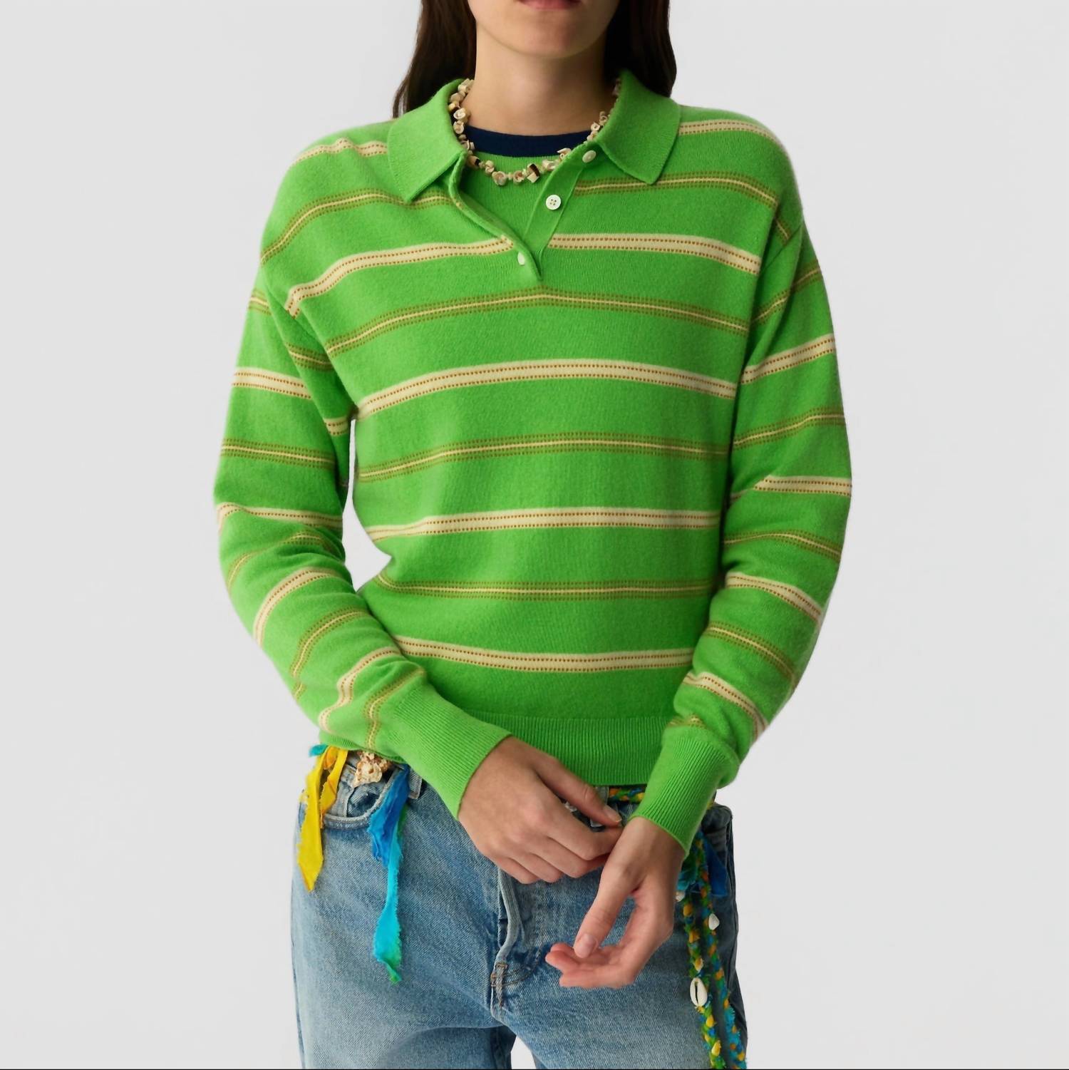 Guest In Residence - Collegiate Stripe Polo