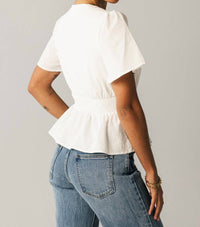 In February - Embroidered Cotton Blouse