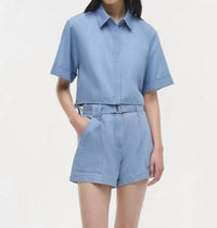 Jonathan Simkhai - Bishop Tailored Denim Crop Top