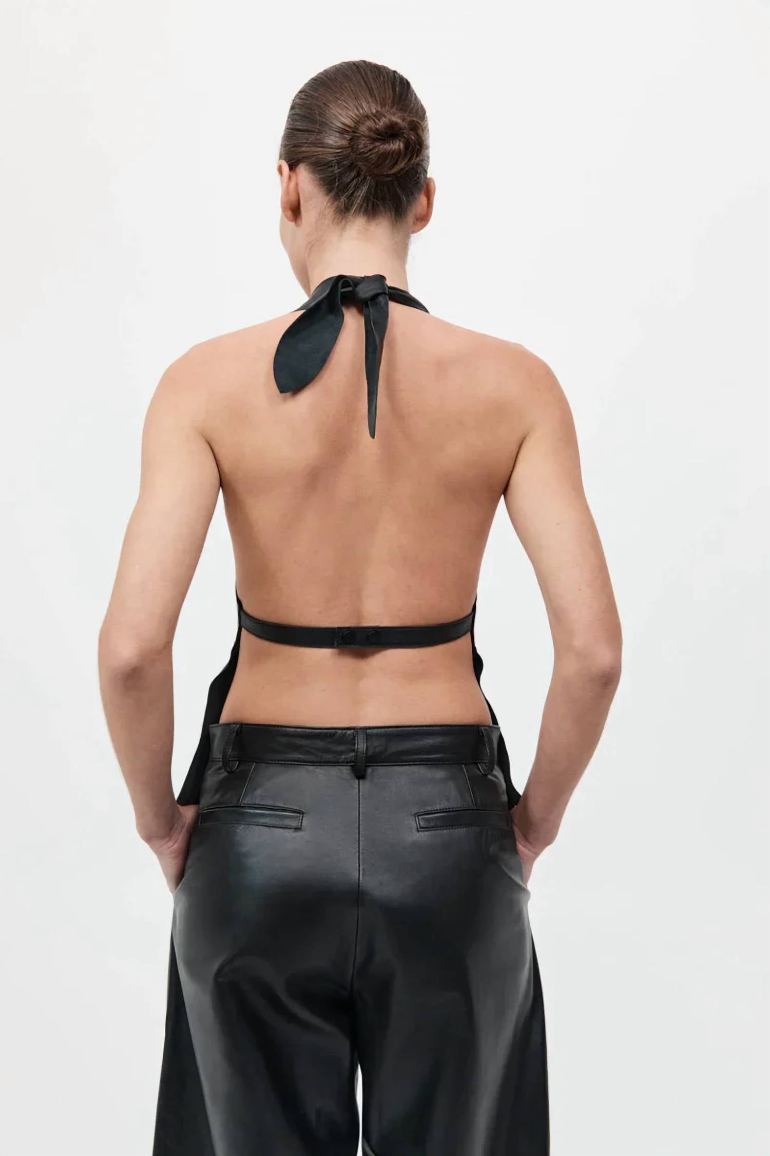St. Agni - Leather Tie Top
