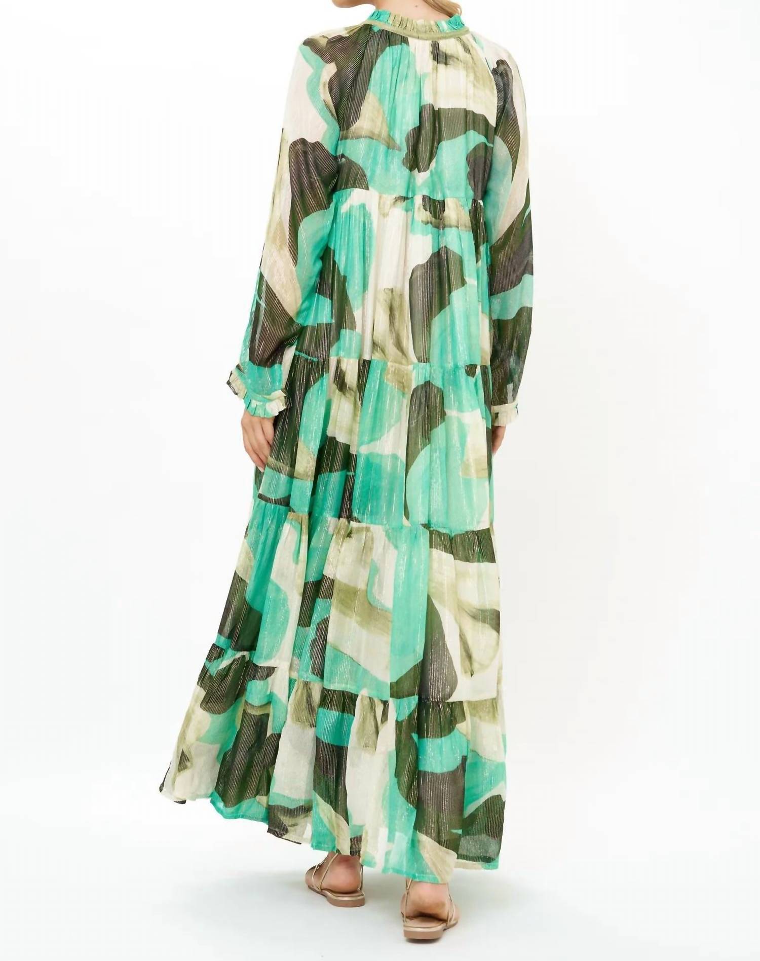 Oliphant - Long Sleeve Tassel Maxi Dress