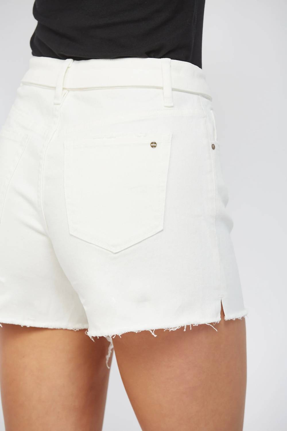 Mica Denim - Fold Over High Rise Shorts