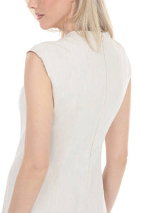 Joseph Ribkoff - Button Front V-neck Midi A-line Dress