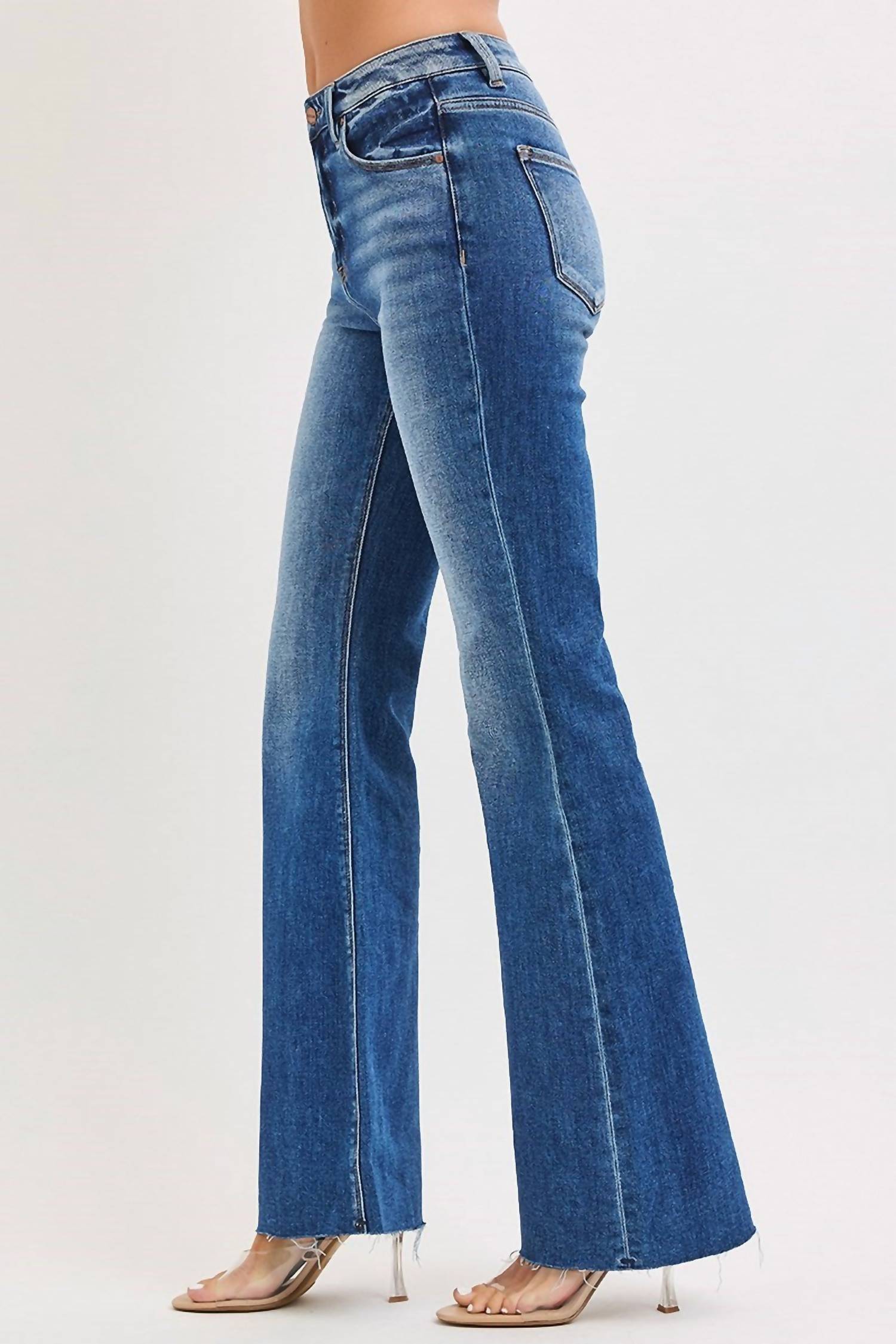 Risen - Southside Raw Cut Hem Flare Jeans