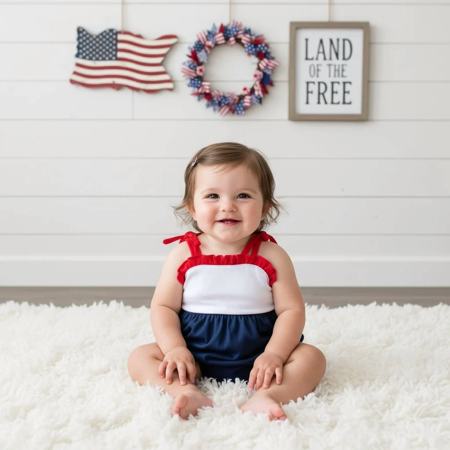 Baby Loren - Girl's Patriotic Sun Bubble