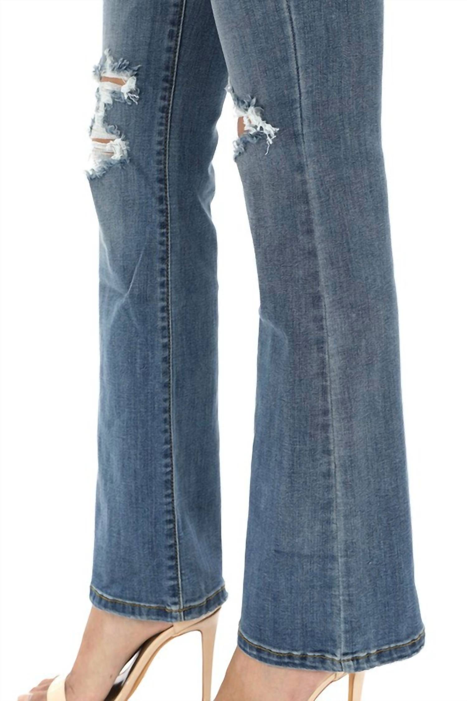 Judy Blue - Destructed Wide Leg Jeans
