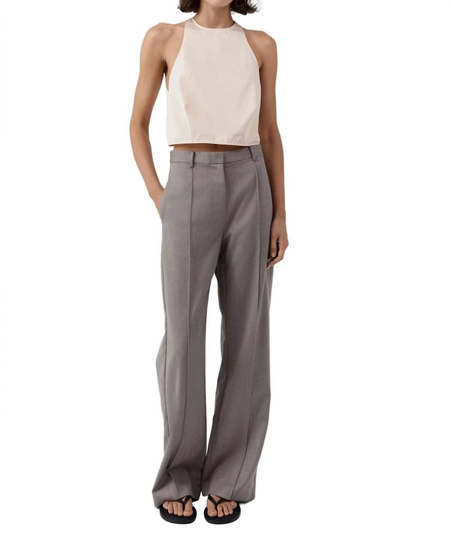 St. Agni Women's Oupa Pintuck Pants in doe - women's pants