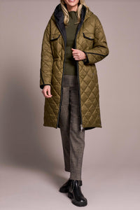 Tribal - Long Sleeve Zip Front Reversible Puffer Jacket