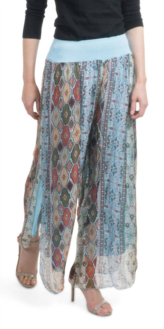 Gigi Moda - Jasmin Geometric Flower Slit Pant