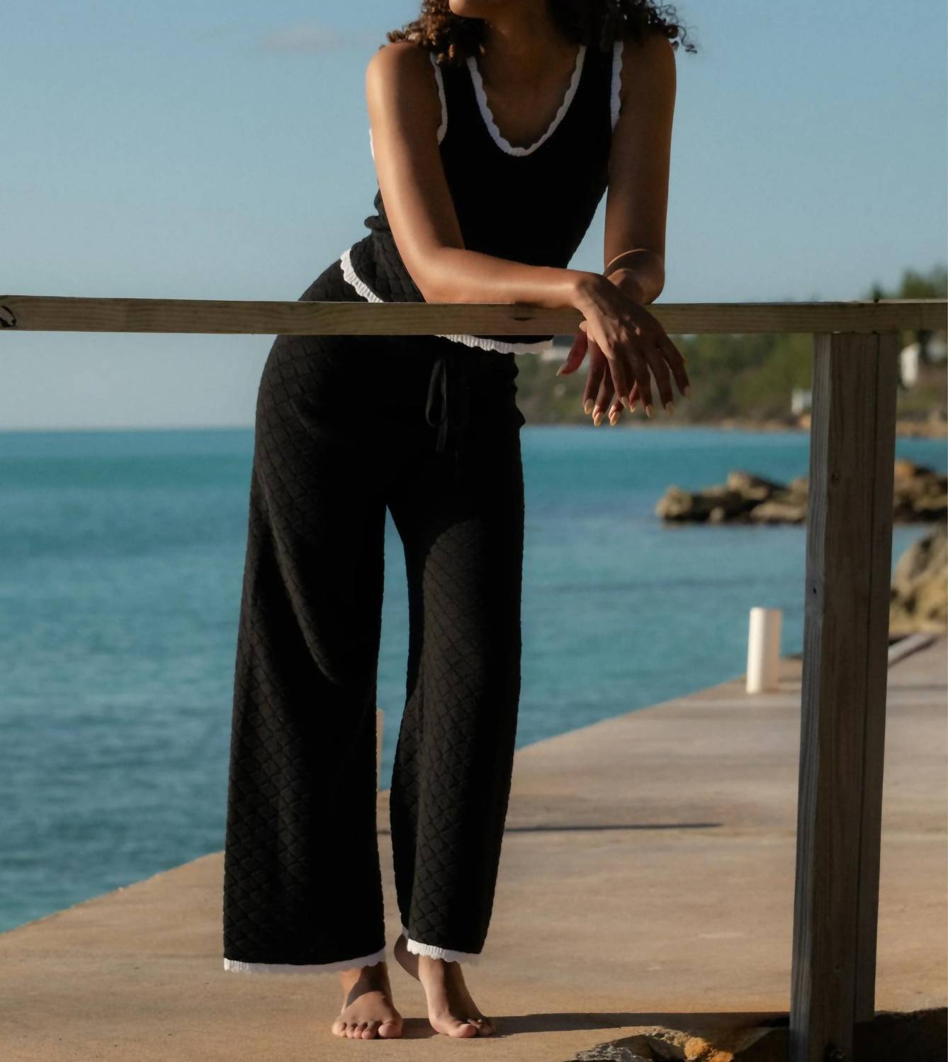 French Connection - Teddy Diamond Knit Pants