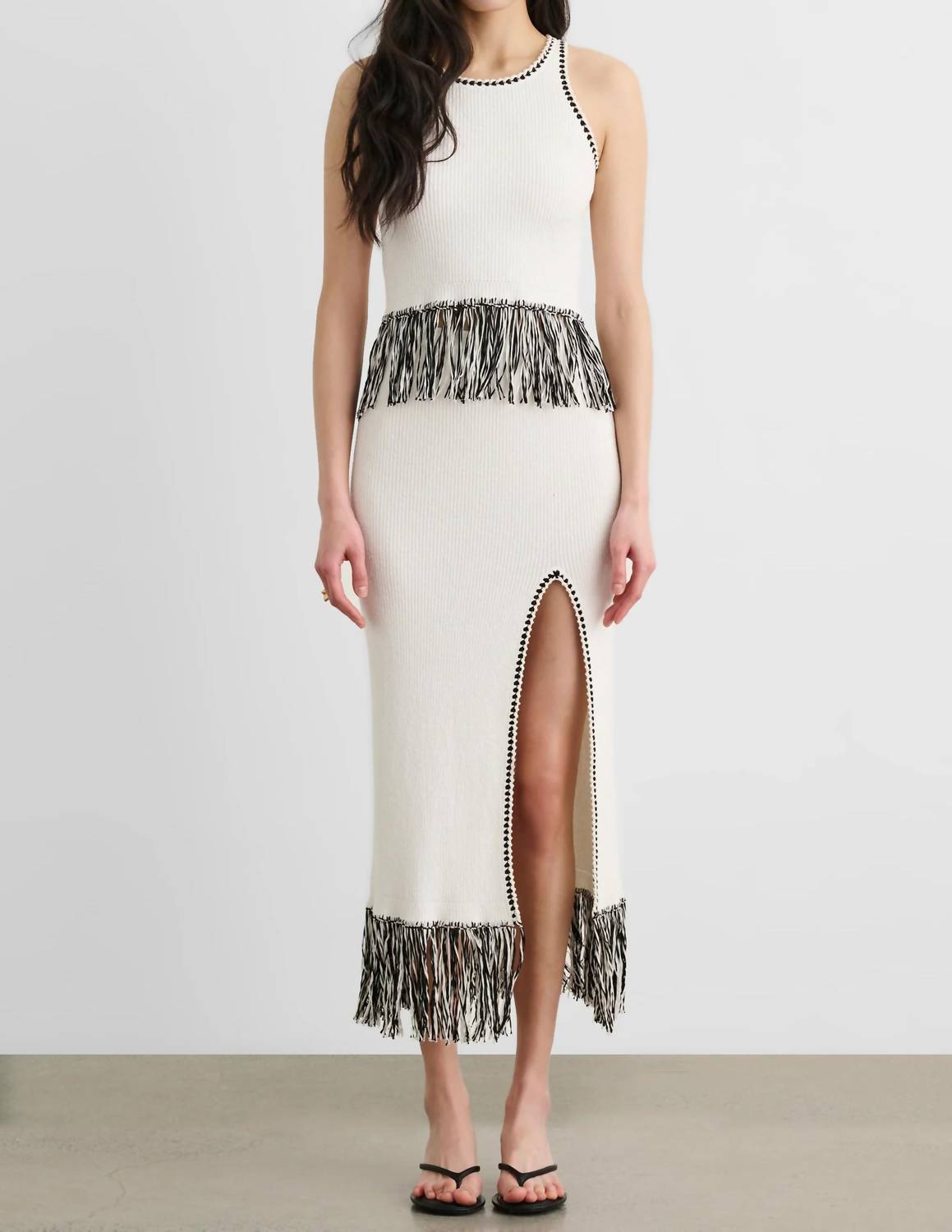 Toccin - Amora Fringe Midi Skirt