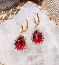 La Vie Parisienne - Women's Teardrop Crystal Earrings