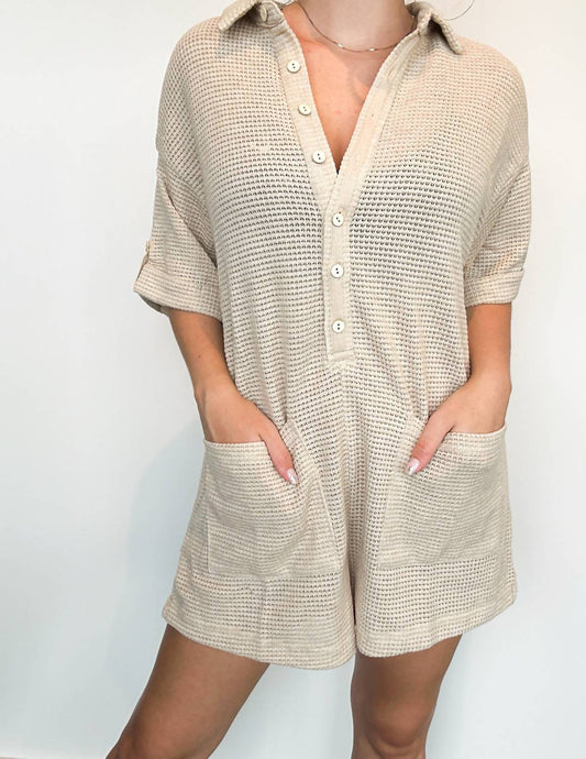 Illa Illa - Waffle Button Down Romper