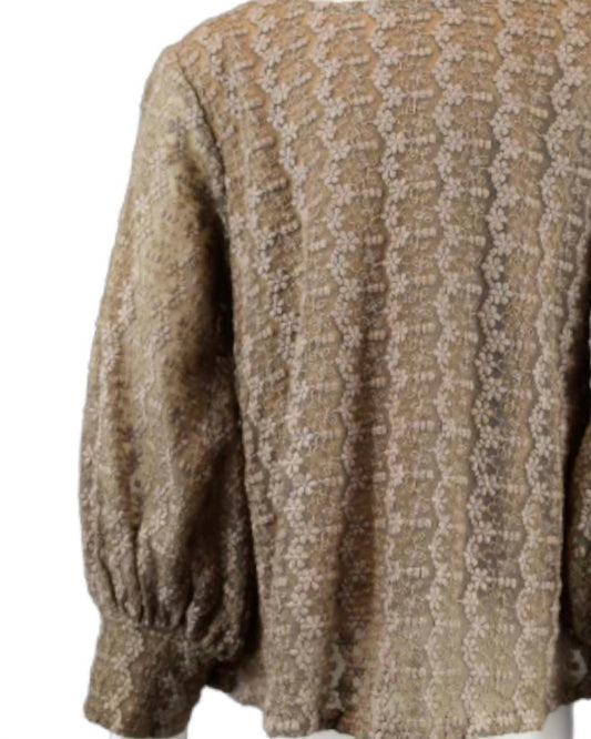 Ml Kids - Girls' Long Sleeve Floral Lace Overlay Top