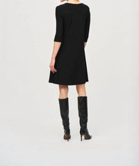 Joseph Ribkoff - Colorblock 3/4 Sleeve Trapeze Dress