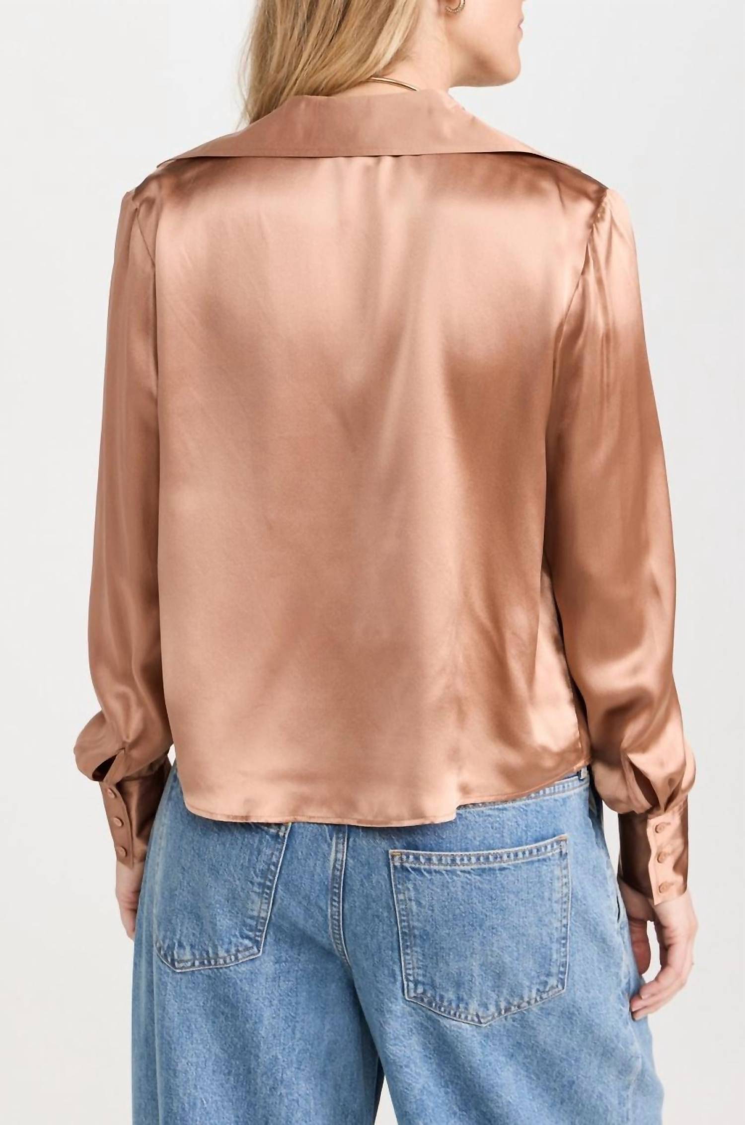 L'Agence - Lotus Cowl Neck Top