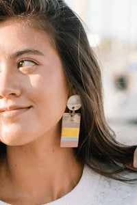 Sunshine Tienda - Women's Rose Cabana Statement Earrings