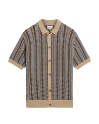 Ben Sherman - Textured Stripe Knitted Shirt
