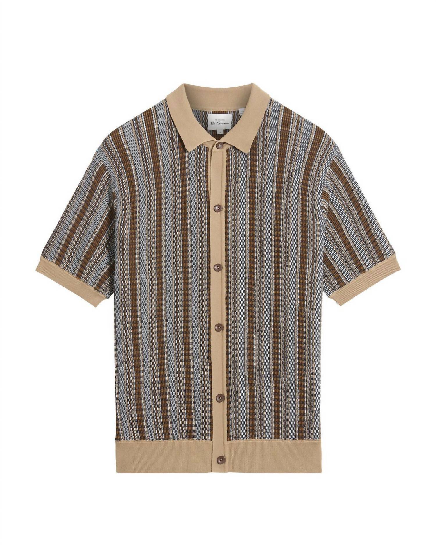Ben Sherman - Textured Stripe Knitted Shirt