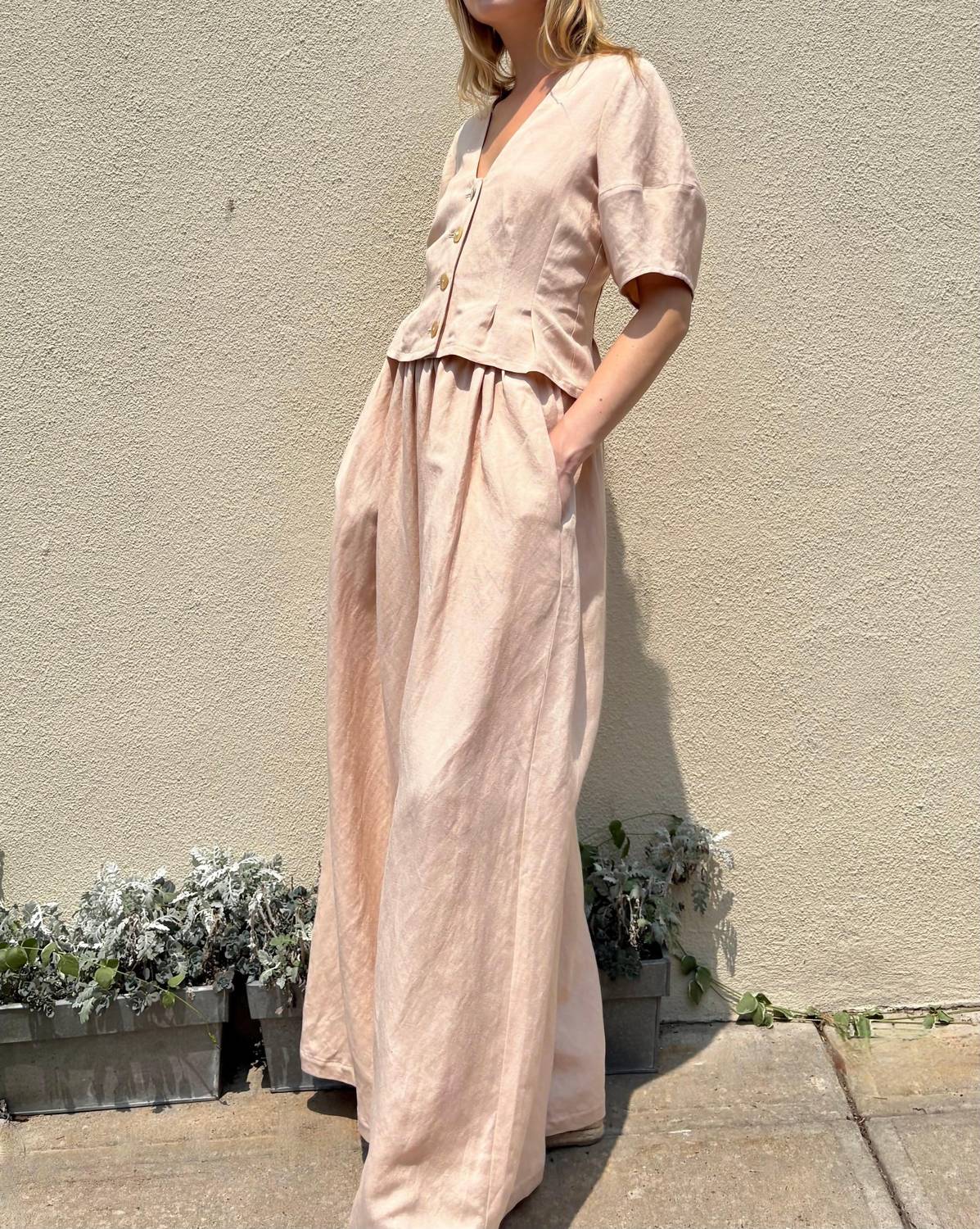 Rose Velvet - Nora Linen Blend Blouse