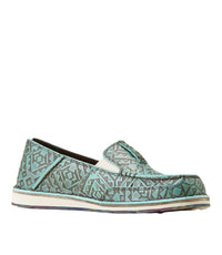ARIAT Women's Cruiser Shoe in turquoise blanket emboss - women's flats - alternate view