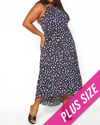 Cy Fashion - Happy Polka Dot Halter Maxi Dress
