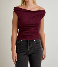 Le Lis - Off Shoulder Rhinestone Top