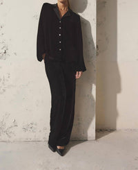 Velvet By Graham & Spencer - Brenna Silk Velvet Shirt