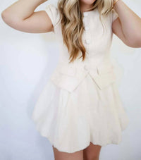 Mable - Grace Tweed Bubble Hem Mini Dress