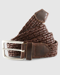 Johnnie-O - Men's Tessuto Leather Belt