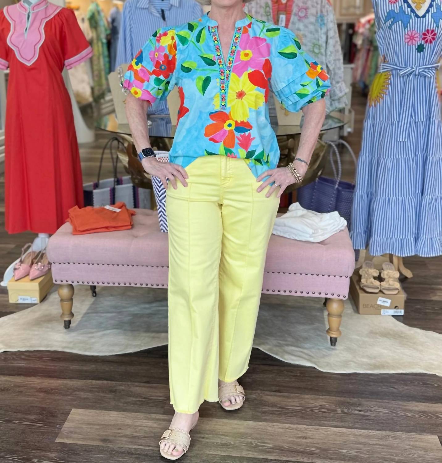 Fdj - Olivia Wide Ankle Denim Pants