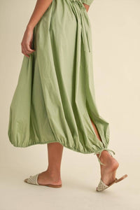 Klesis - Drawstring Open Back Dress