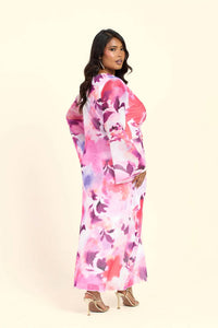 Fashion Szn Curve - Floral Twist Front Dress - Plus Size