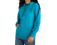 ARIAT Women's Logo Hoodie in capri breeze - women's top