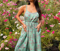 The Fox And The Mermaid - Hand-embroidered Amelia Midi Dress