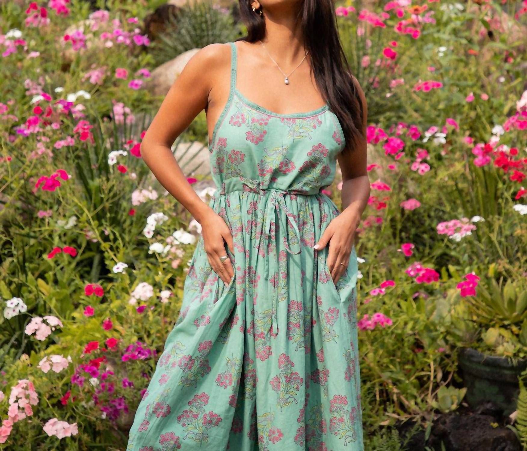The Fox And The Mermaid - Hand-embroidered Amelia Midi Dress