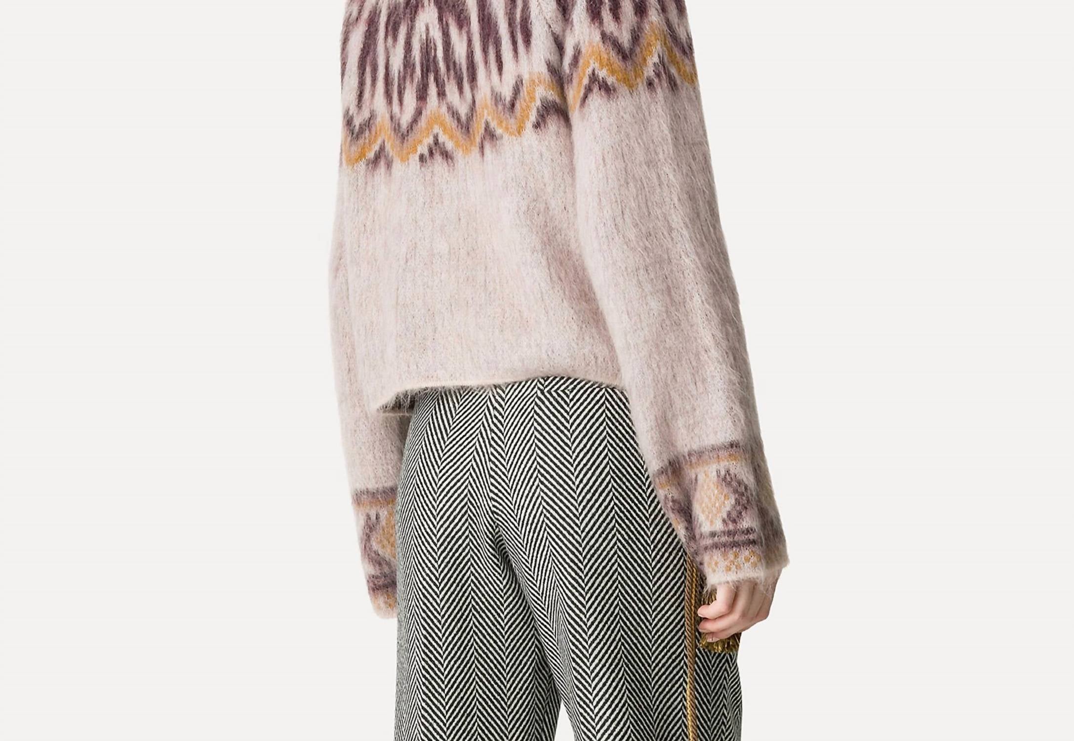 Forte Forte - Baby Alpaca Moiree Fair Isle Jacquard Sweater