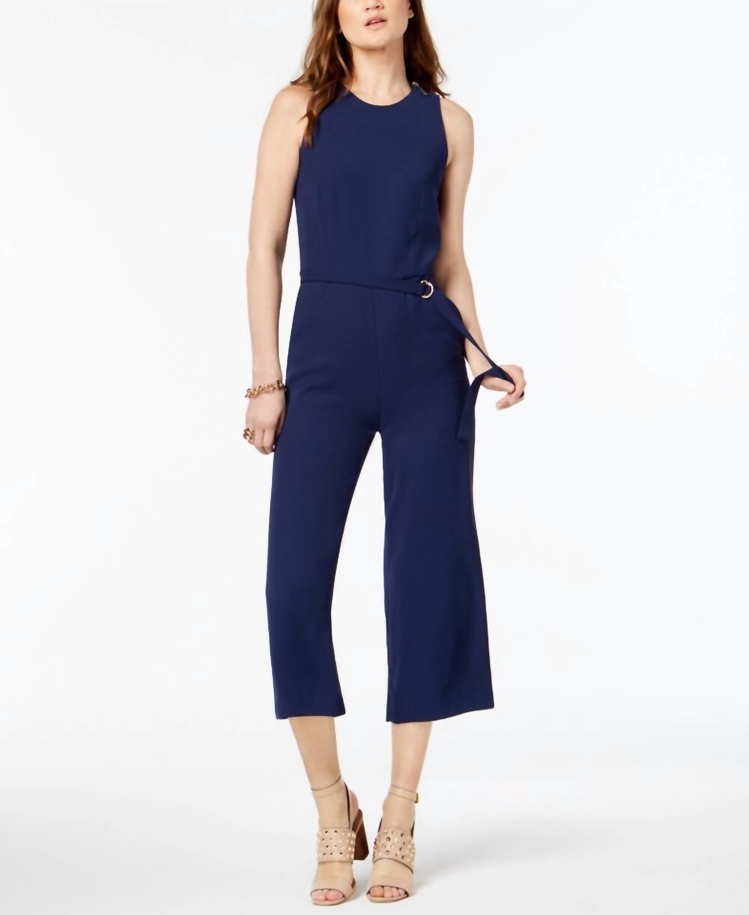 Michael Michael Kors - Women's Sleeveless Cropped Jumpsuit - Petite