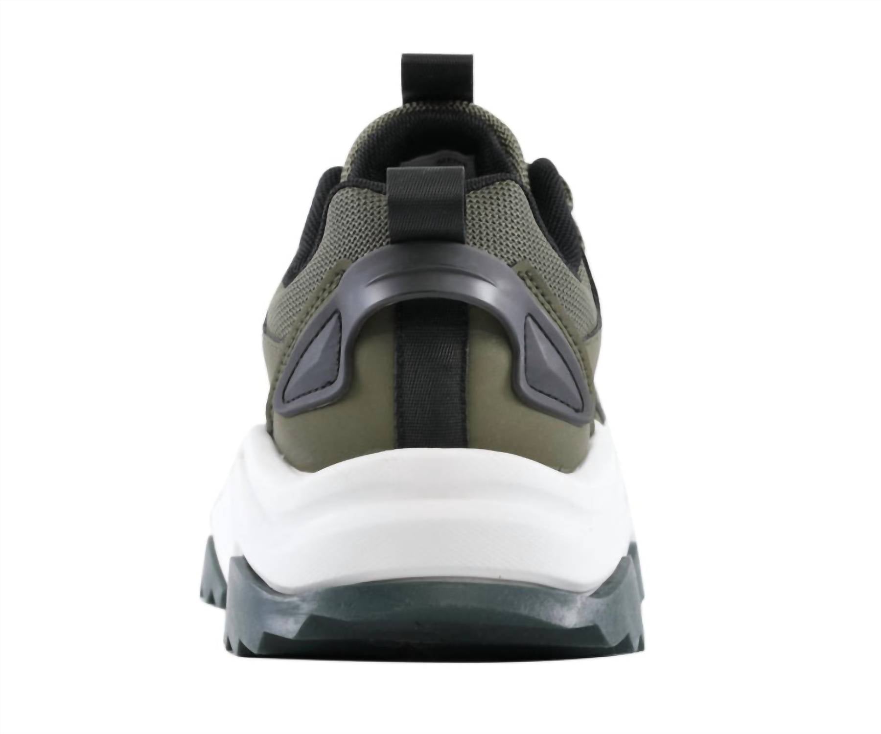 Mazino Men's Heat Sneaker in olive green - men's sneaker - detail view