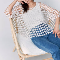 Charlie B - Textured Crochet Heart Top