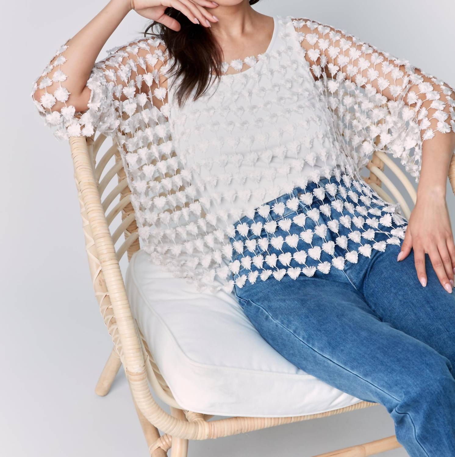Charlie B - Textured Crochet Heart Top
