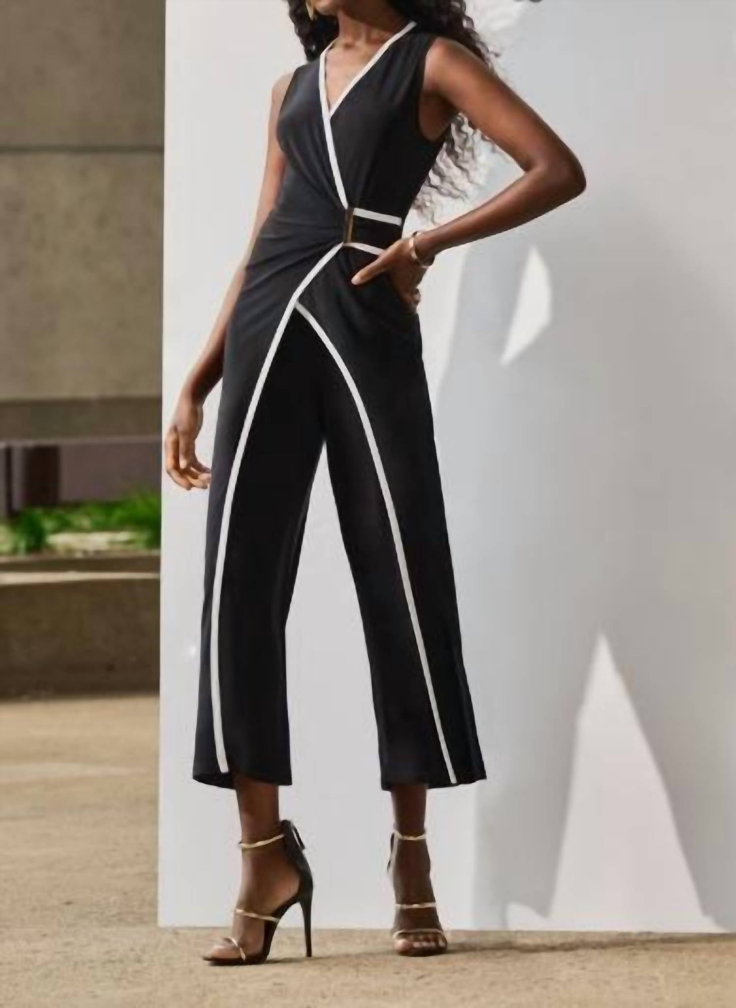Joseph Ribkoff - Silky Knit Sleeveless Culotte Jumpsuit
