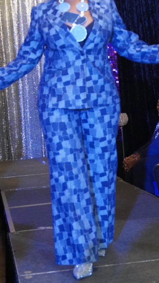 Insight - Women's Wide-leg Checkered Jeans