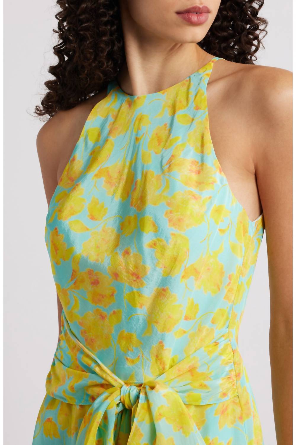Amanda Uprichard - Selah Floral Print Tie Waist Mini Dress