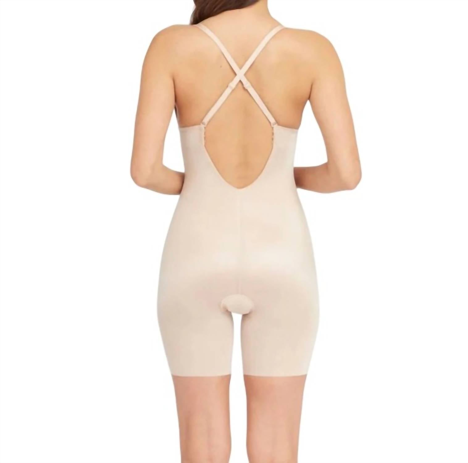 Spanx - Plunge Low-back Mid-thigh Bodysuit